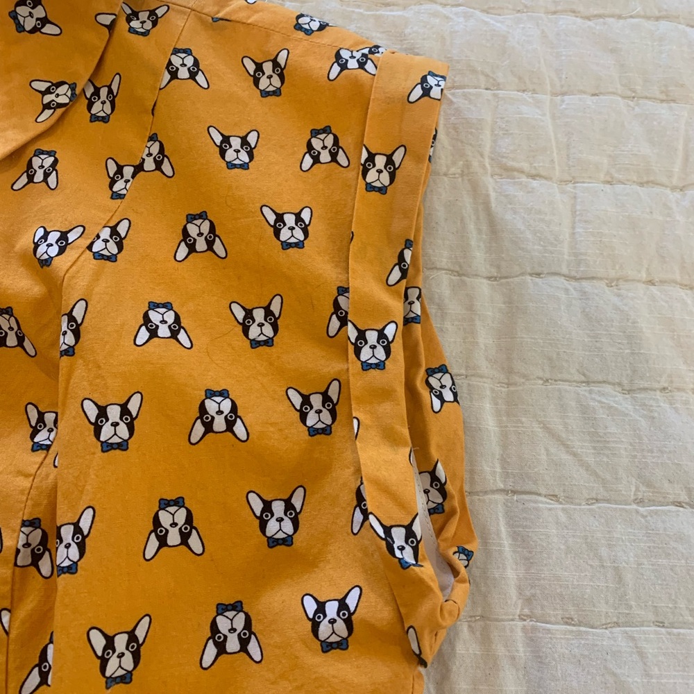 Magnolia Park French Bulldog Print Women's Top View 6